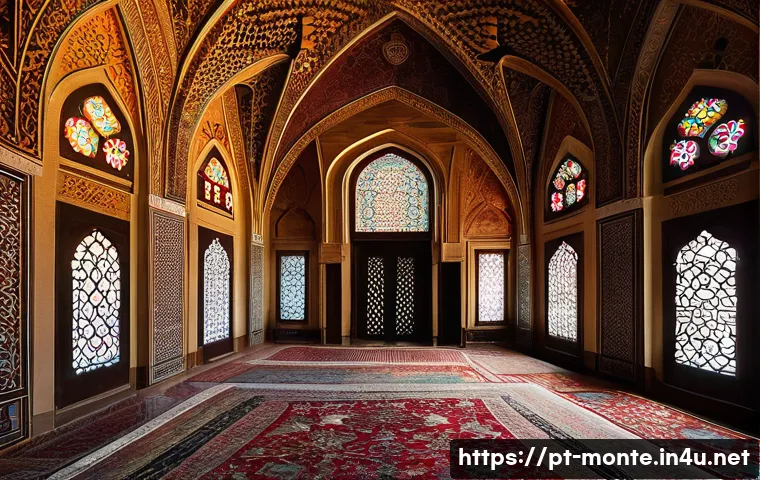 몬테네그로와 이슬람 문화 - **Montenegro Mosque Interior Grandeur:**
"A stunning interior shot of a grand, historic 16th-cen...