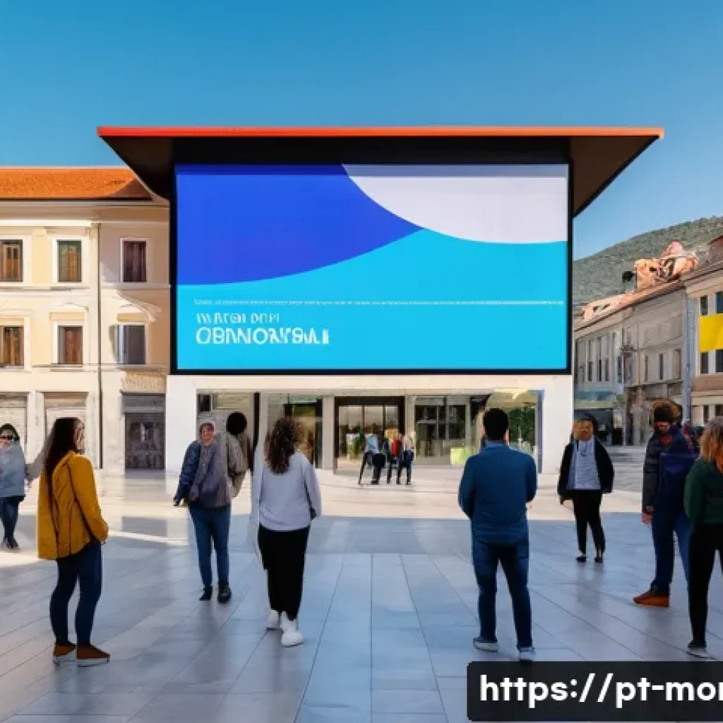 몬테네그로 대통령 - A vibrant digital civic engagement scene in Montenegro, showing diverse citizens&mdash;young adults, elder...